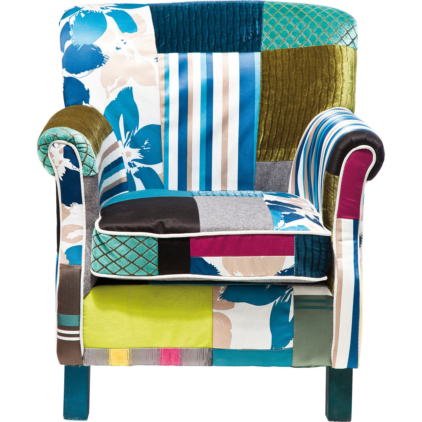Kare Design Kare Design Patchwork Stripes Hvilestol - Multifarvet Stof, M. Armlæn Dagligstue