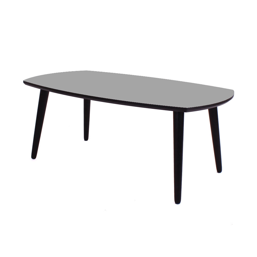 By Tika Nantes Sofabord - Sortfarvet Træ, Oval/Bådformet, (50X60X100Cm) Dagligstue