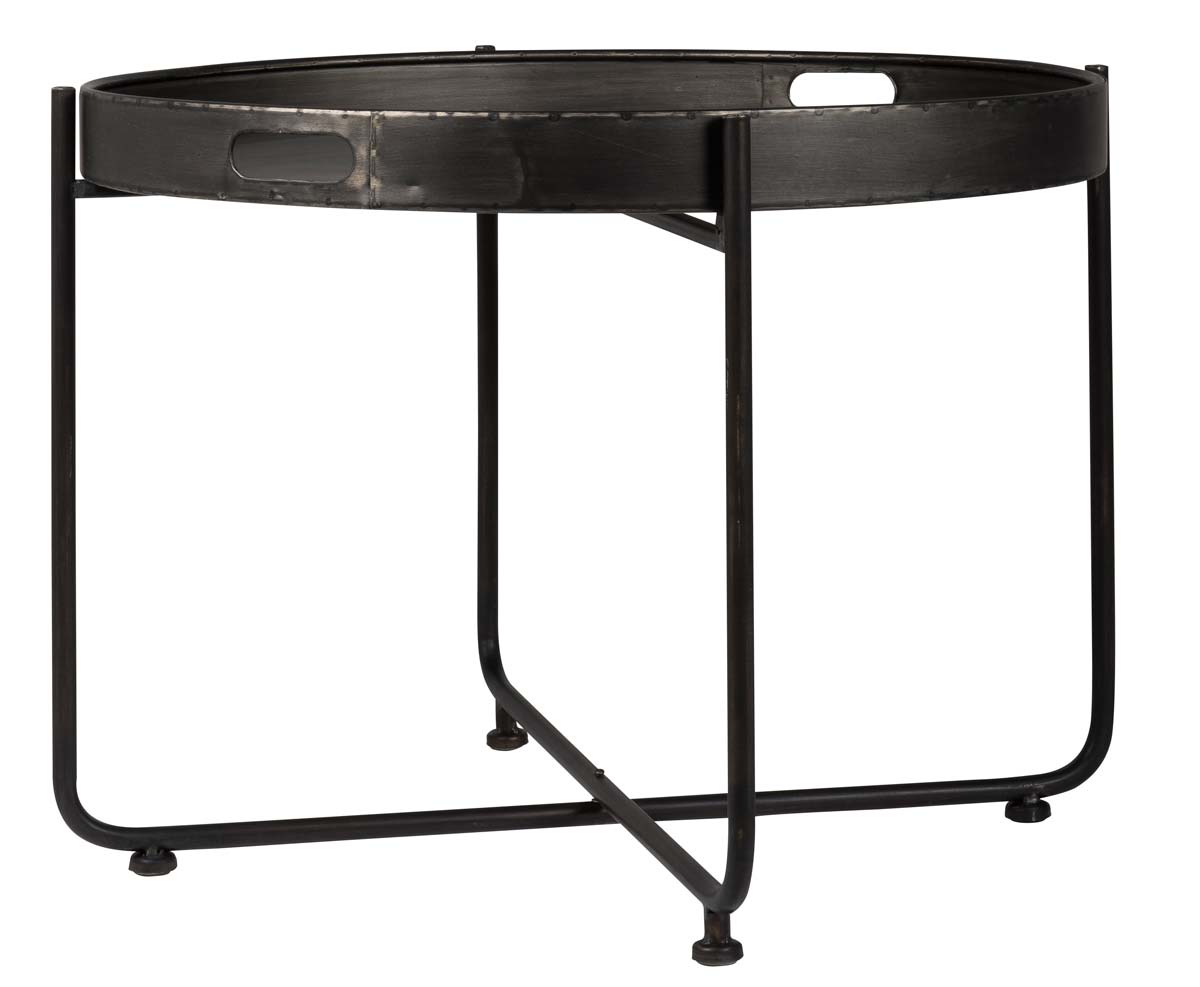 Ib Laursen Ib Laursen Brooklyn Bakkebord - Sort Metal, Rund, 2-Delt, (58X75Cm) Dagligstue