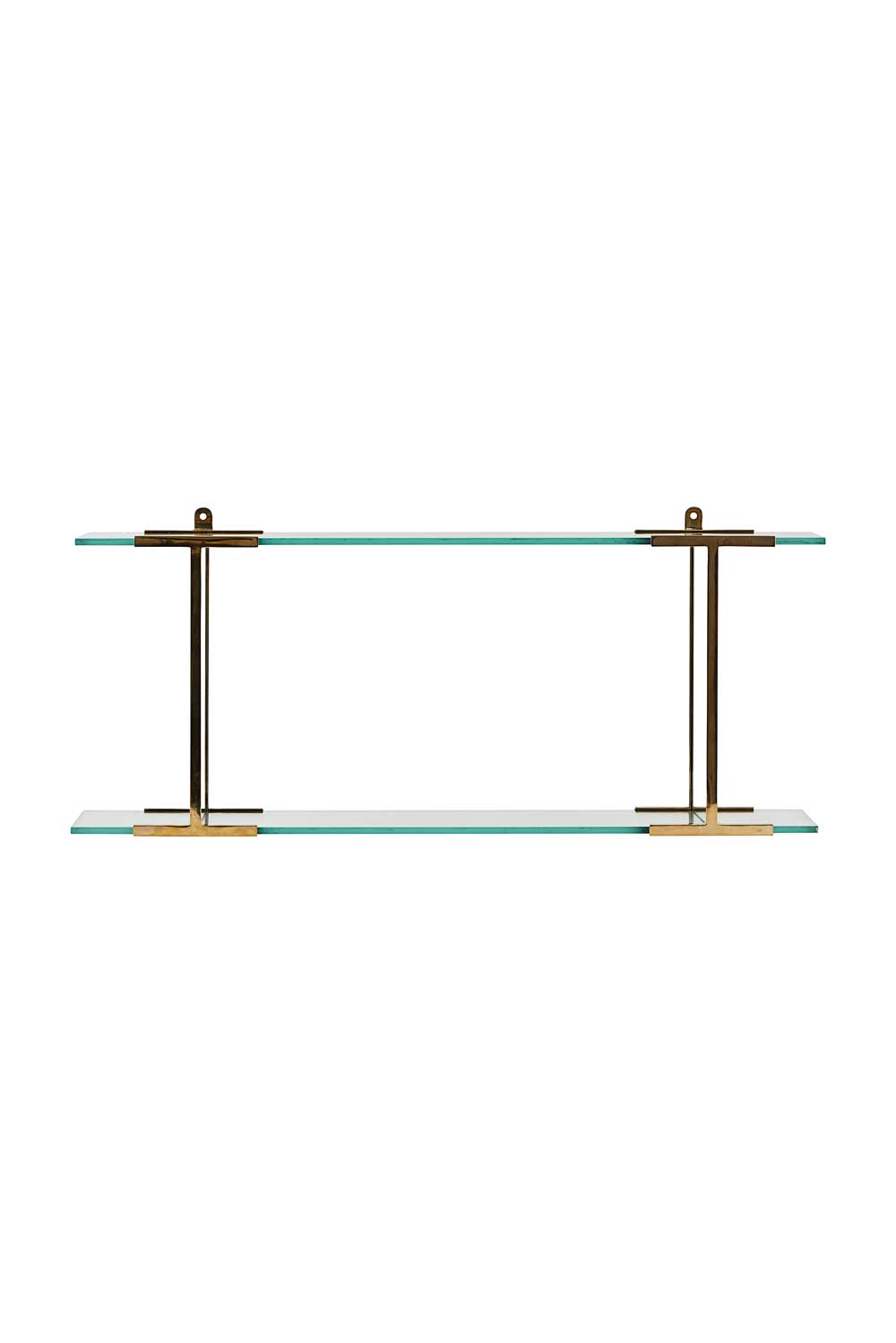House Doctor Pure Hylde - Messingfarvet Glas, 2 Hylder, (24X13Cm)