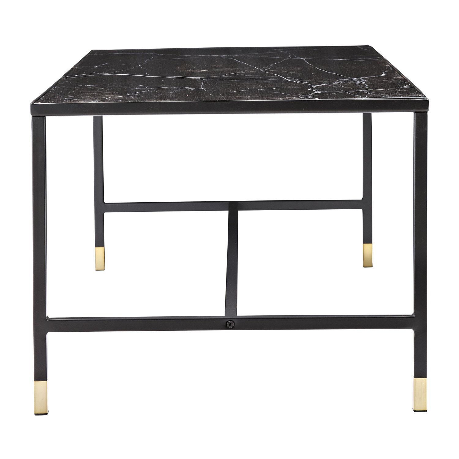 Venture Design Dipp Sofabord - Sort Glas Og Metal (130X60) Dagligstue