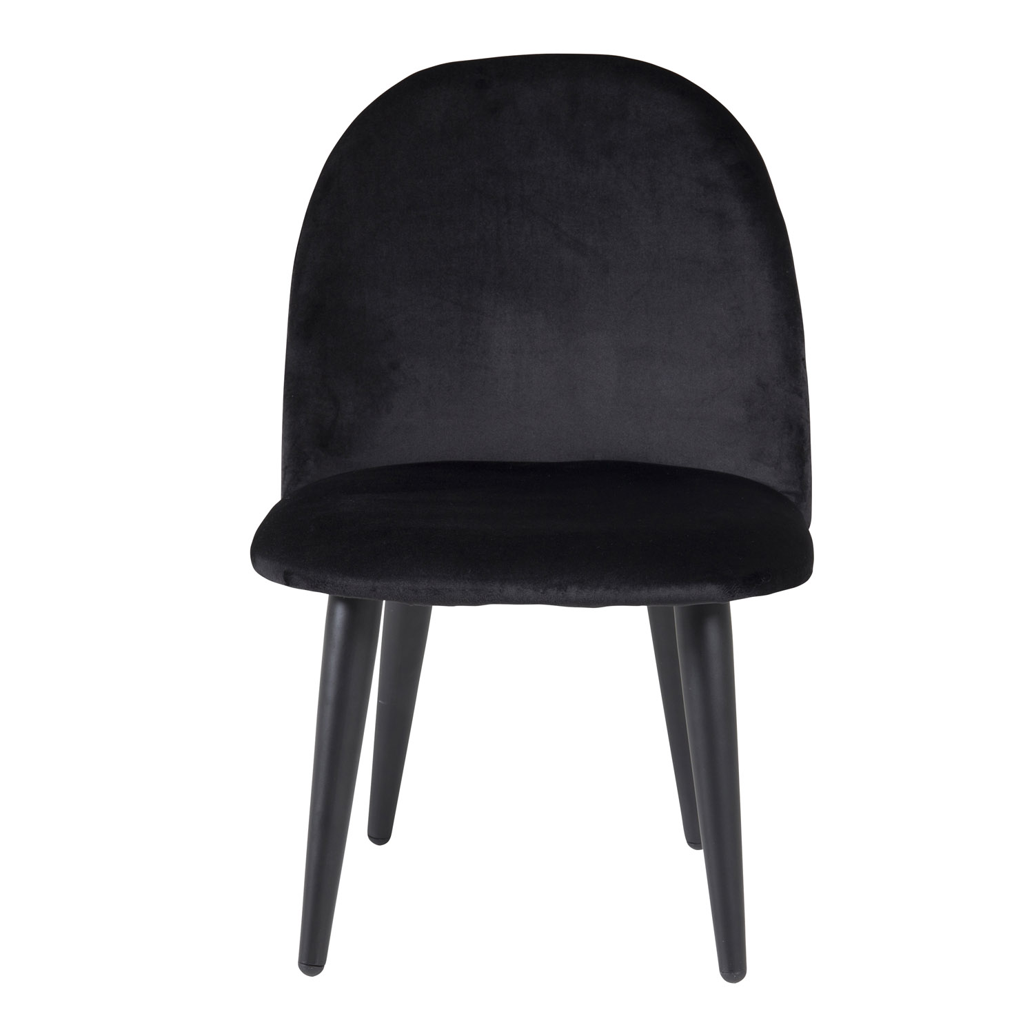 Venture Design Venture Design Velvet Chair Xxs Spisebordsstol - Sort Velour Og Metal Spisestue