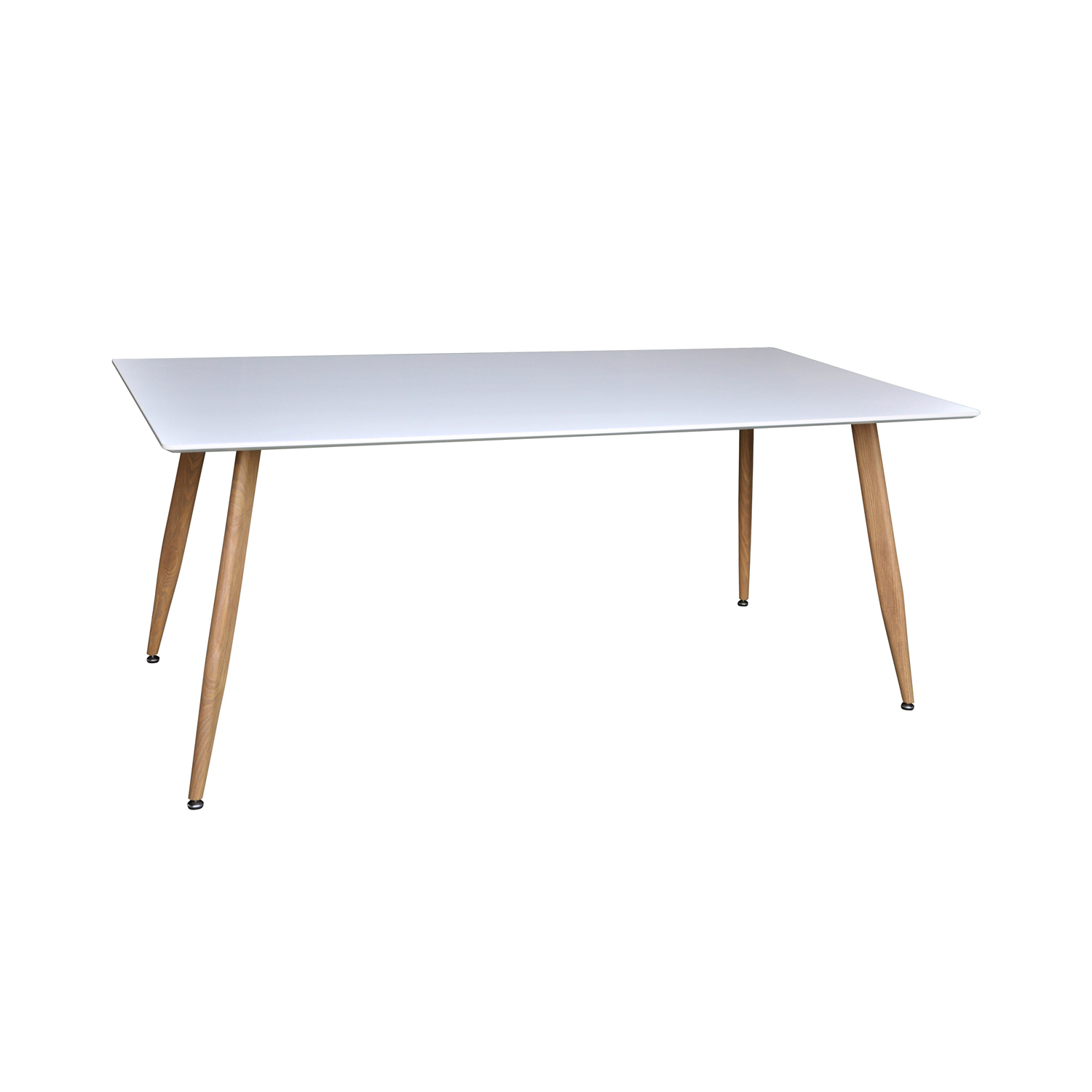 Venture Design Polar Spisebord - Hvid Mdf Og Natur Metal (180X90)