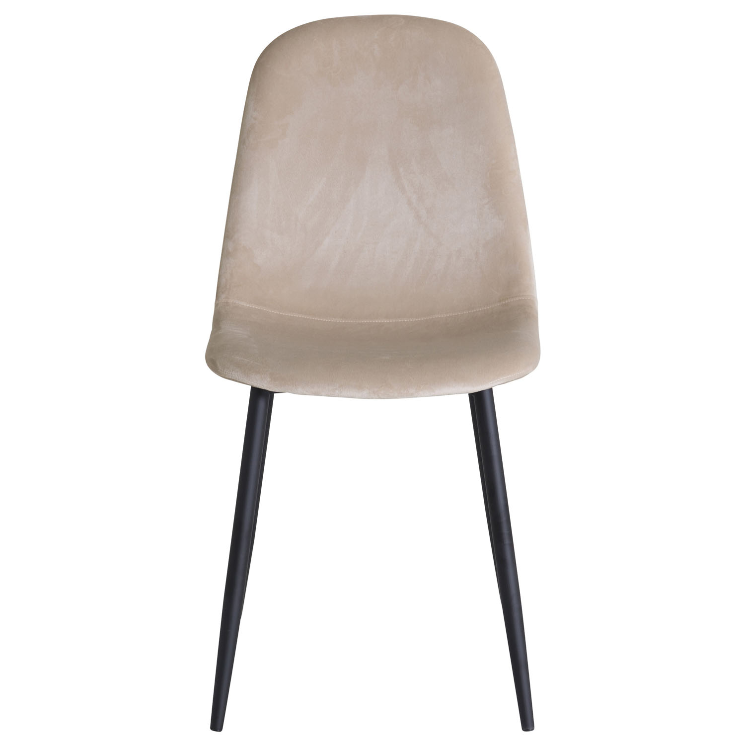 Venture Design Polar Spisebordsstol - Beige Velour Og Sort Metal Inspiration