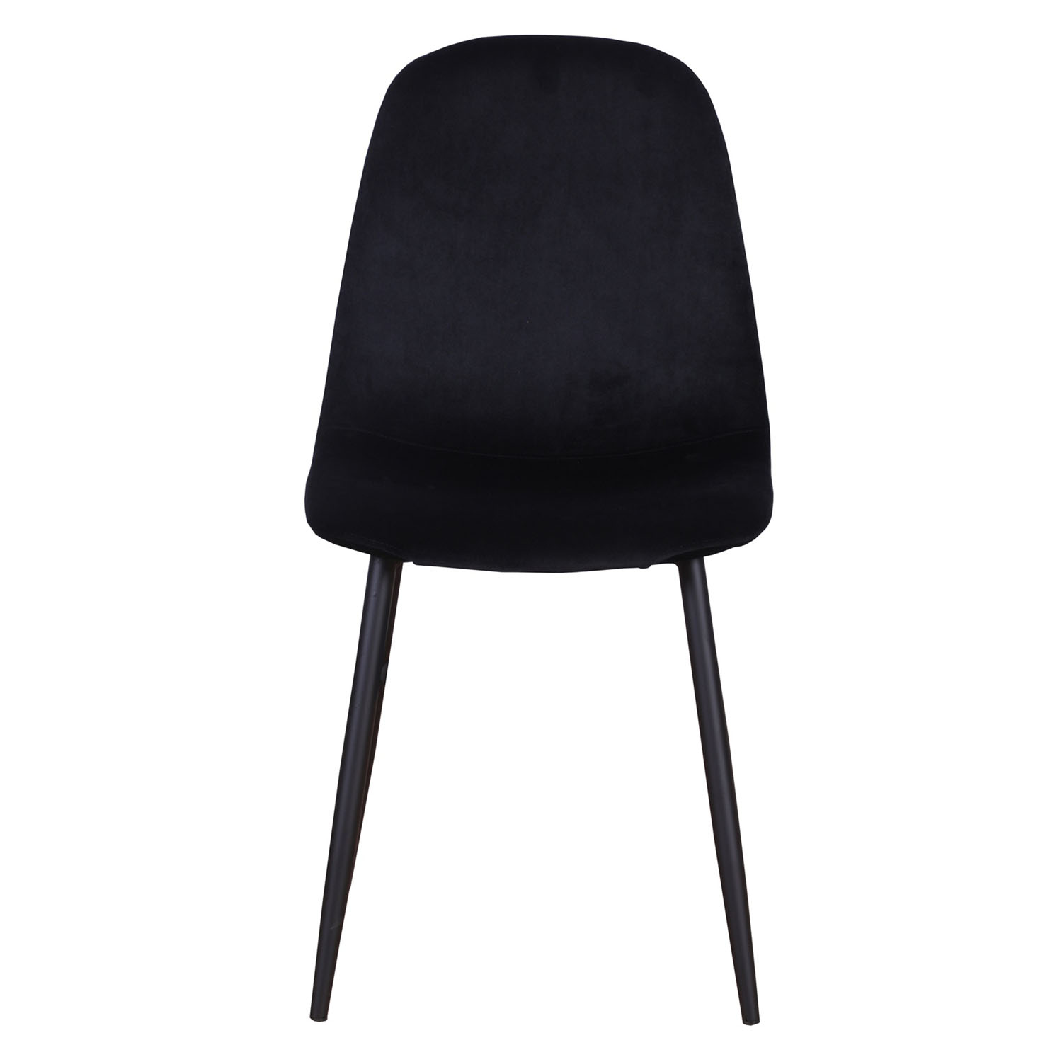 Venture Design Polar Spisebordsstol - Sort Velour Og Sort Metal