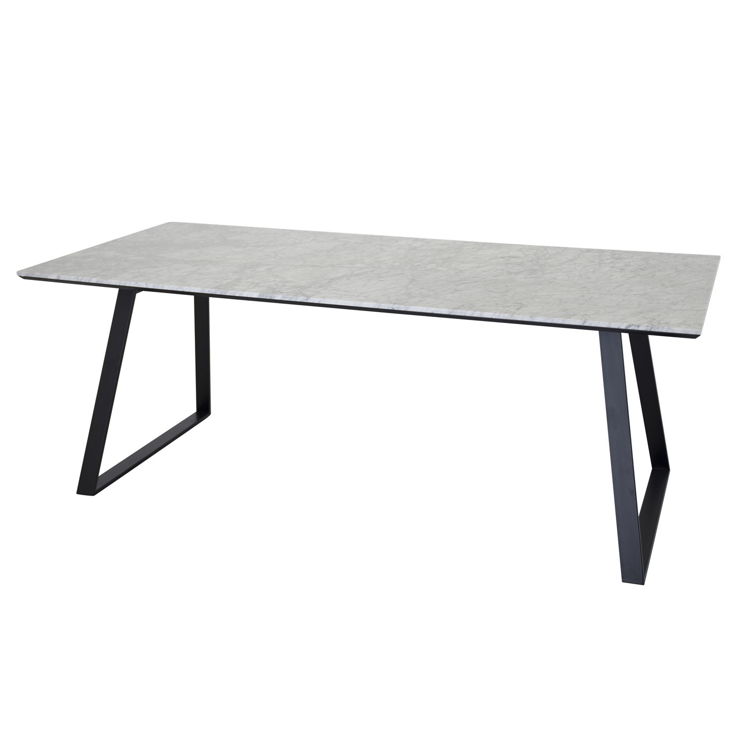 Venture Design Venture Design Estelle Spisebord - Hvid Marmor Og Sort Metal (200X90) - Outletmodel Tilbud
