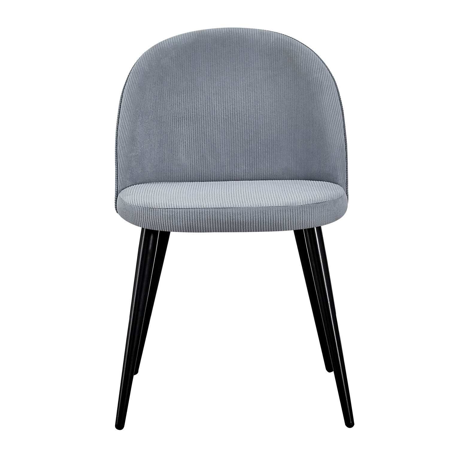 Venture Design Velvet Spisebordsstol, M. Armlæn - Grå Velour Og Metal Spisestue