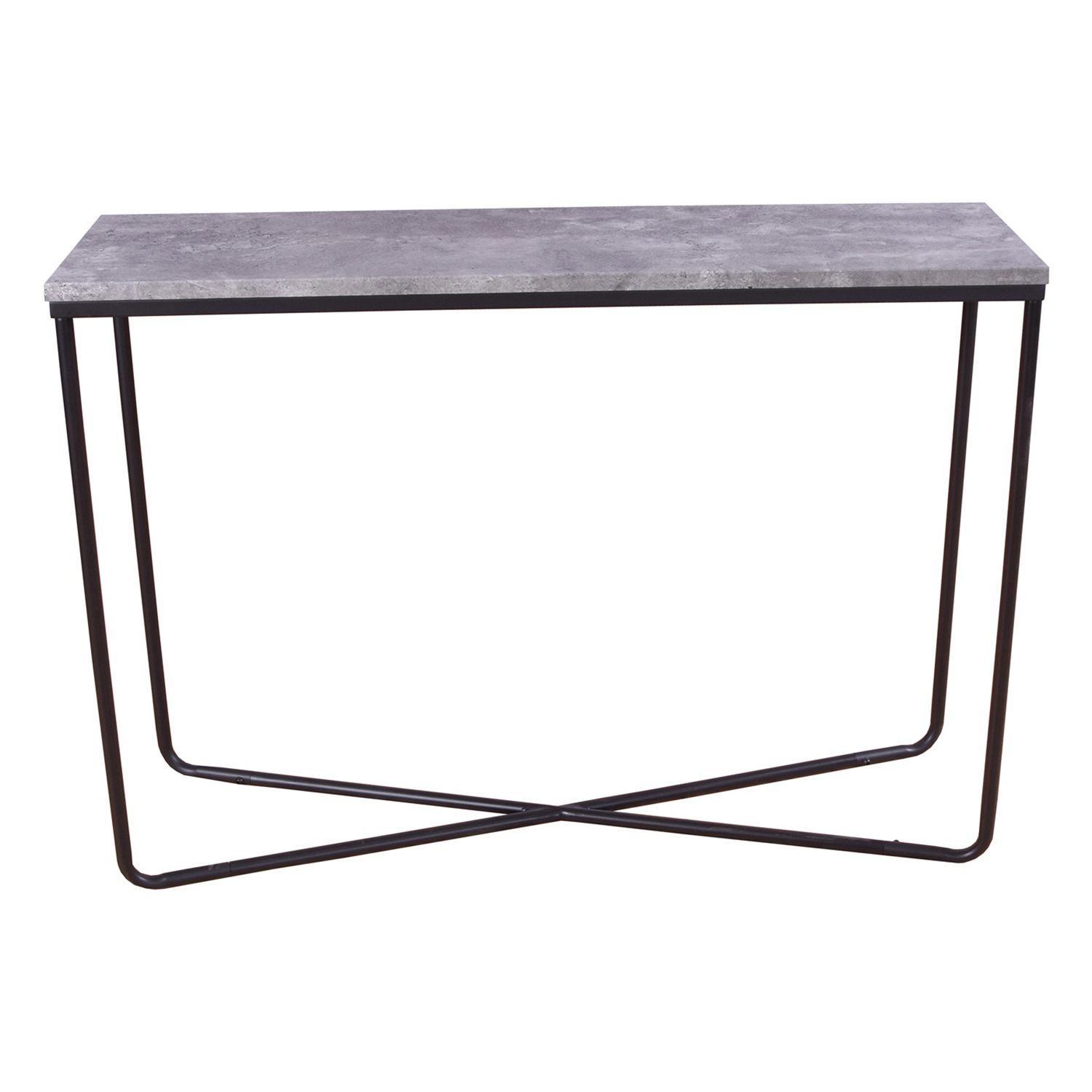 Venture Design Palace Sidebord - Grå Cement Og Sort Metal (110X30) Dagligstue