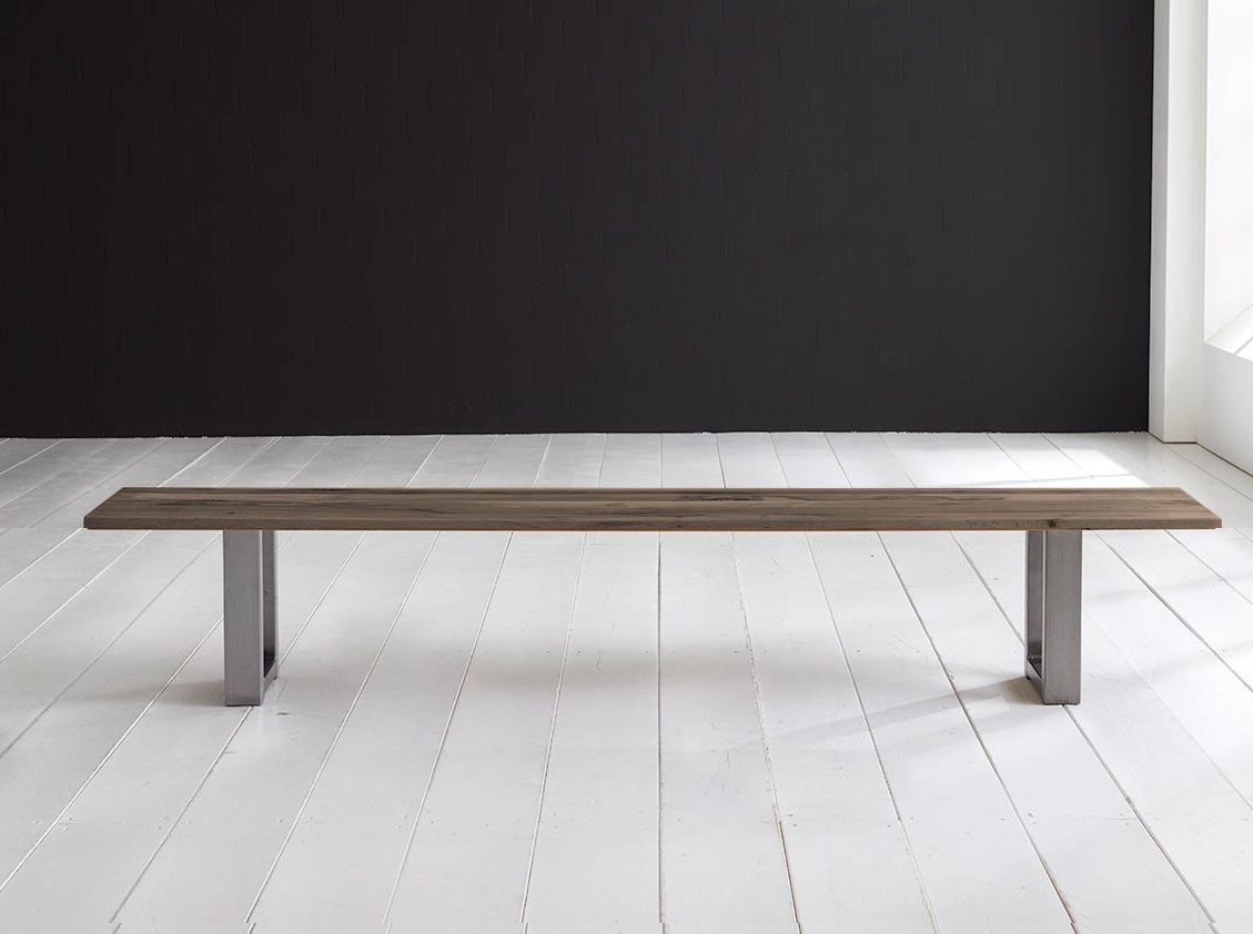 BODAHL Concept 4 You spisebordsbænk - massiv egetræ m. Mahattan ben 180 x 40 cm 3 cm 02 = smoked Billede af BODAHL Concept 4 You spisebordsbænk - massiv egetræ m. Mahattan ben 180 x 40 cm 3 cm 02 = smoked