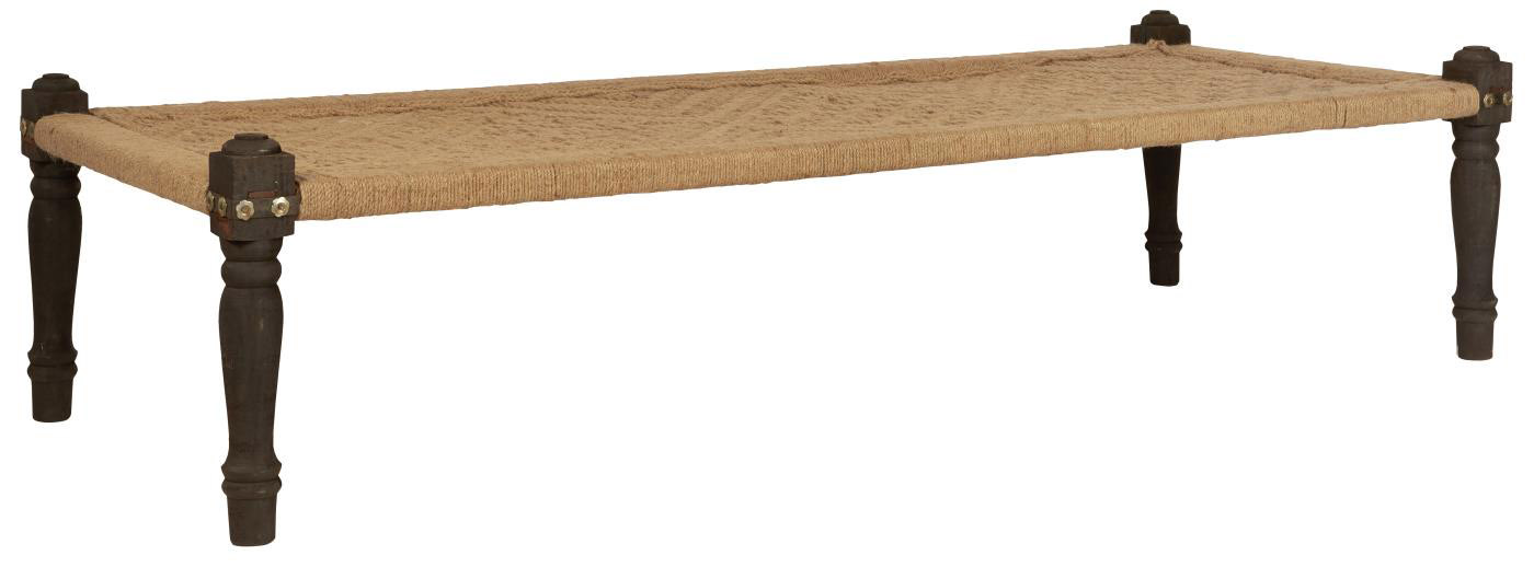Ib Laursen Daybed - Jute M. Sort Akacietræ Stel Dagligstue