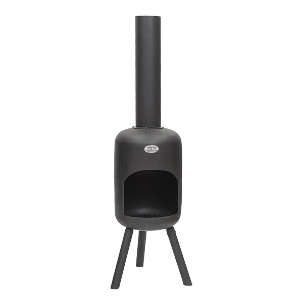Bonfeu Bonbini Bip Udepejs - Sort Stål, Inkl. Grillrist (H:117 Cm)