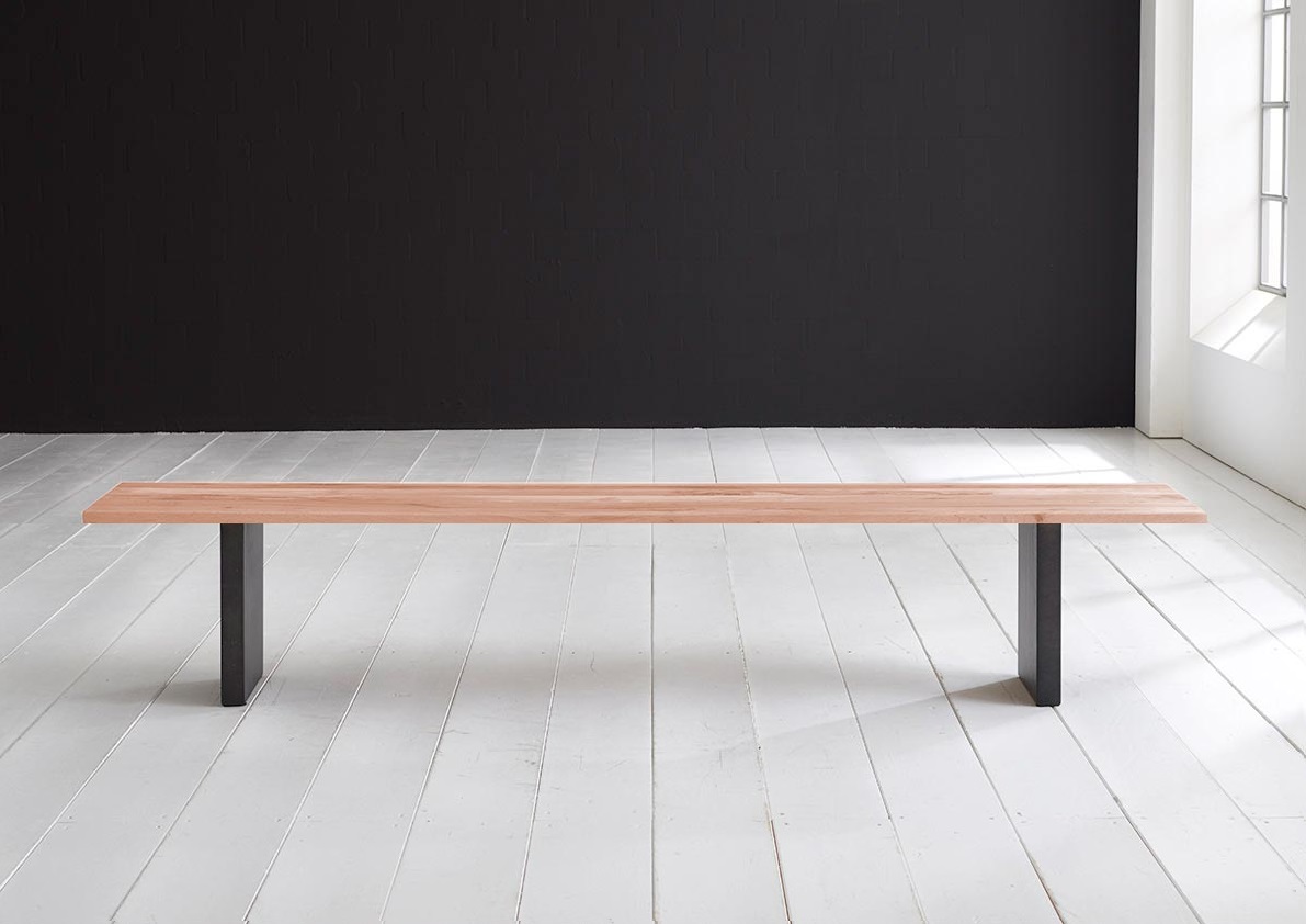 Bodahl Concept 4 You Spisebordsbænk - Massiv Egetræ M. T-Ben 180 X 40 Cm 3 Cm 03 = White Wash Spisestue