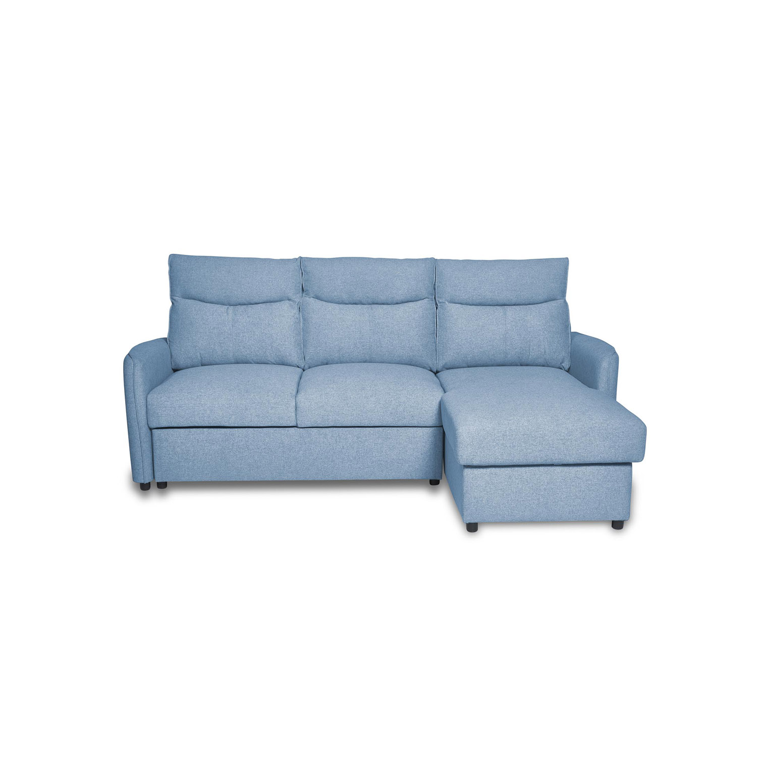 New York Sovesofa, Vendbar, M. Opbevaring - Blå Stof Dagligstue
