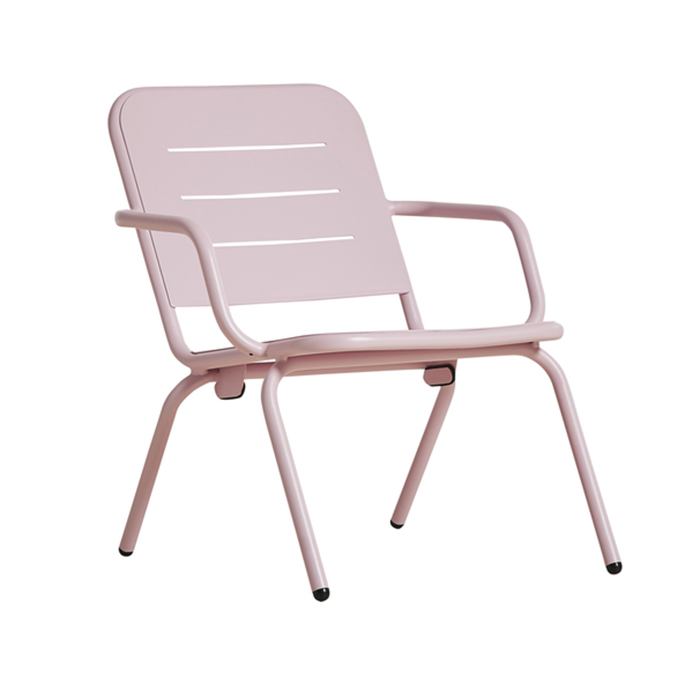 Woud Ray Loungestol - Lyserød Aluminium, M. Armlæn