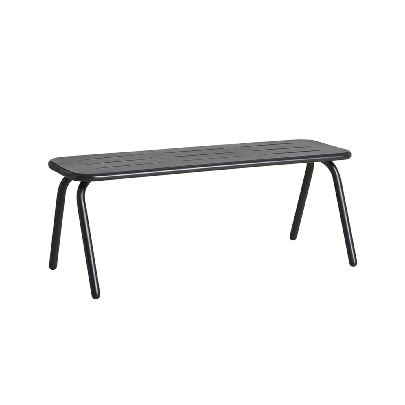 Woud Ray Bænk - Sort Aluminium, Rektangulær (120X50,7)