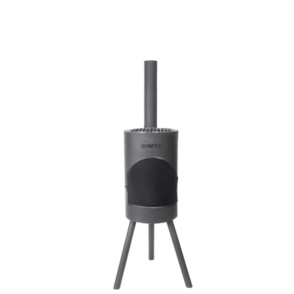 Bonfeu Bongiano Sp Udepejs - Sort Stål, Inkl. Grill Tilbehør (H:142 Cm)