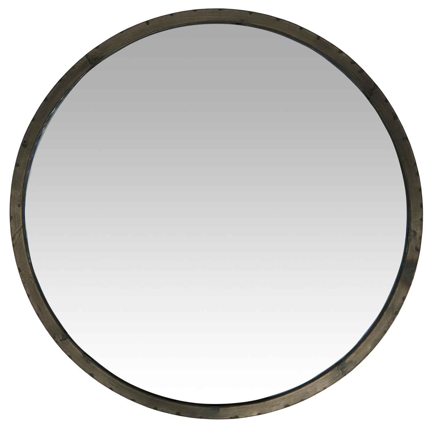 Ib Laursen Vægspejl - Glas/Grå Spejlglas/Metal, Rund (Ø60)