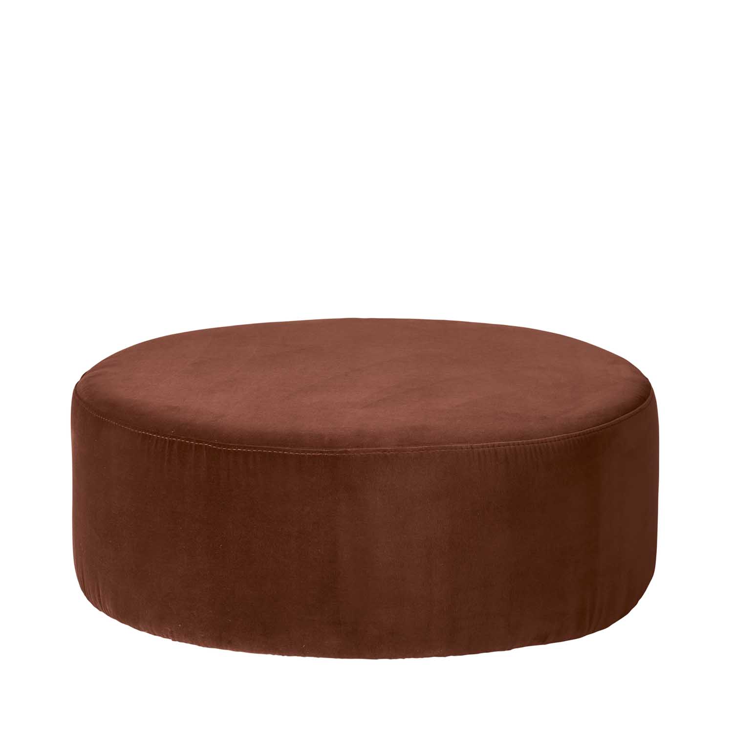 Broste Copenhagen Wind Puf - Polyester Velour, Rund (Ø82)