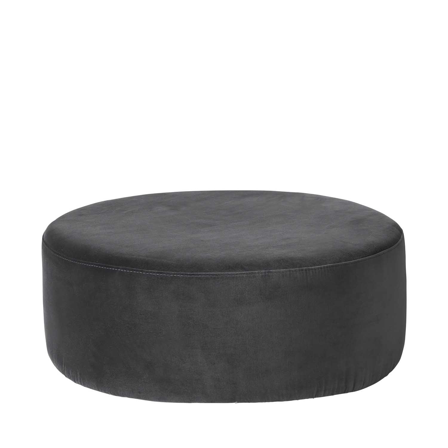 Broste Copenhagen Wind Puf - Polyester Velour, Rund (Ø82) Dagligstue