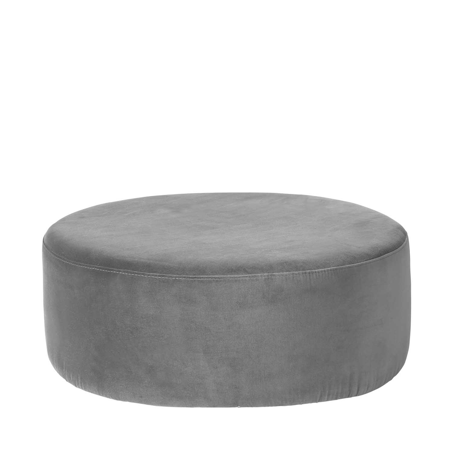 Broste Copenhagen Wind Puf - Polyester Velour, Rund (Ø82) Dagligstue