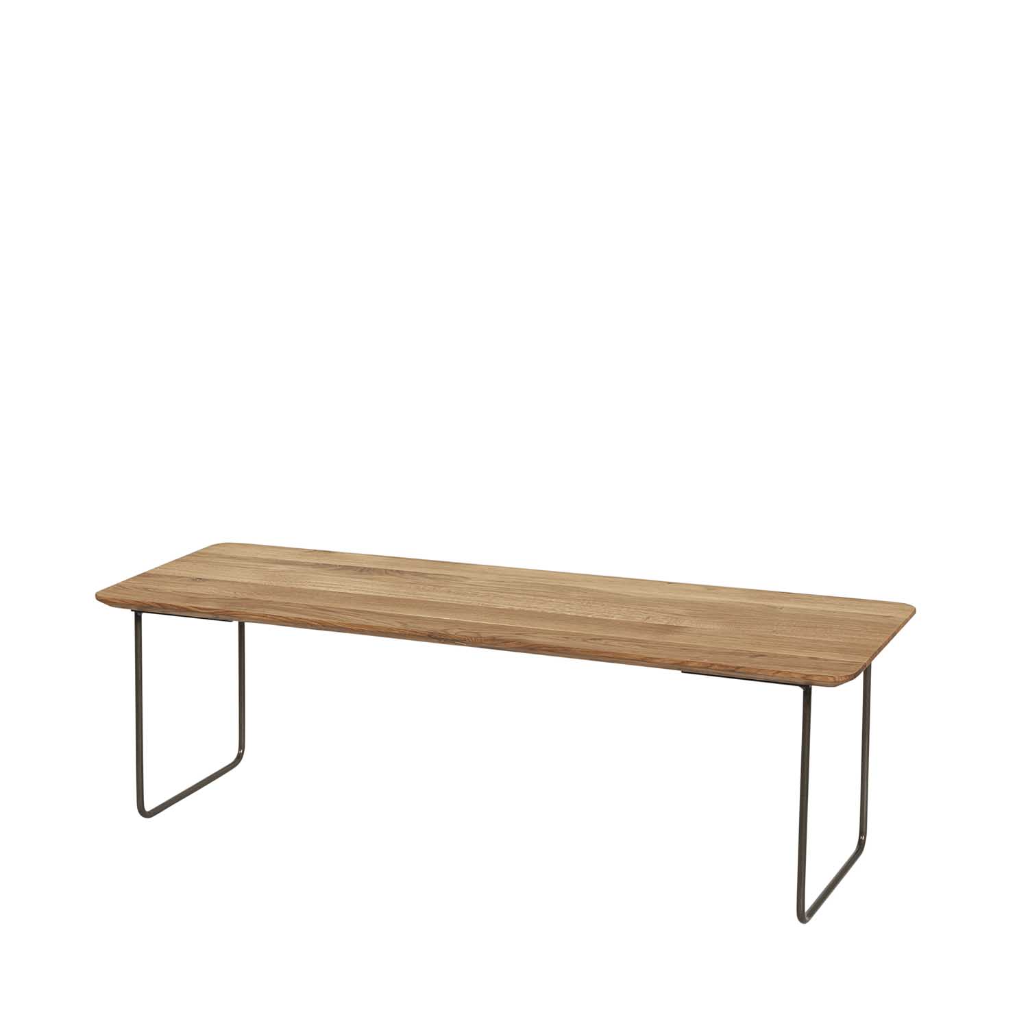 Broste Copenhagen Hyben Sofabord - Natur/Grå Egetræ/Stål, Rektangulær (110X40)
