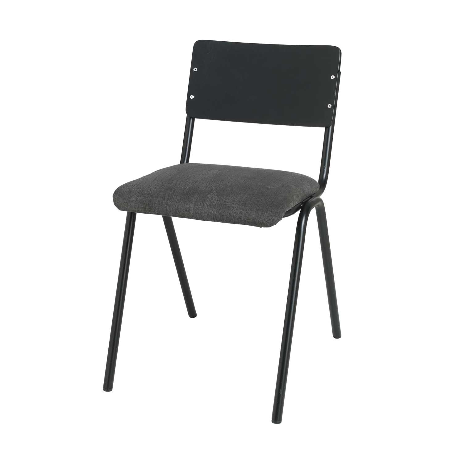 BROSTE COPENHAGEN Ole spisebordsstol - sort træ/stål og polyester Billede af BROSTE COPENHAGEN Ole spisebordsstol - sort træ/stål og polyester