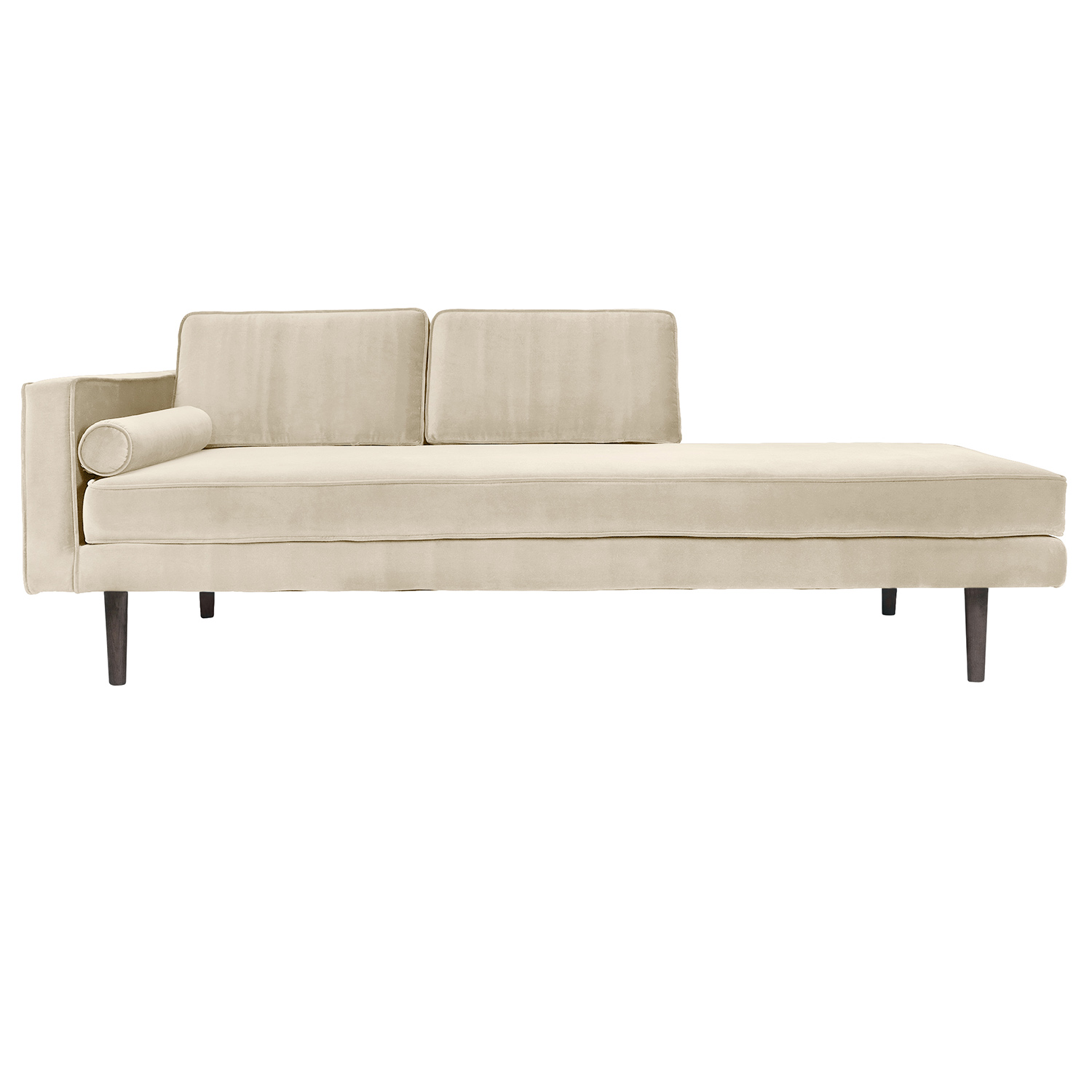 Broste Copenhagen Broste Copenhagen Rektangulær Wind Chaiselong - Beige Polyester Dagligstue