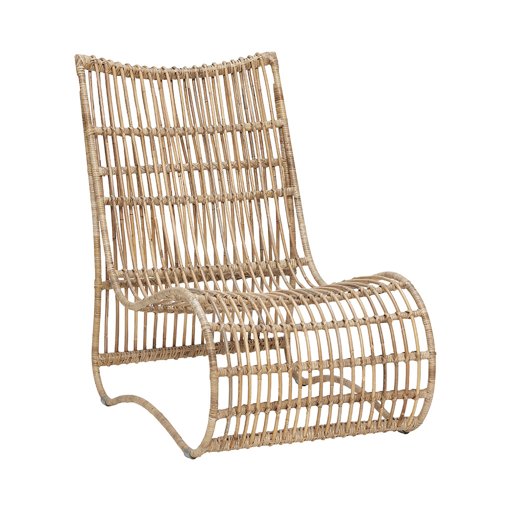 Hübsch Lænestol - Natur Rattan Dagligstue