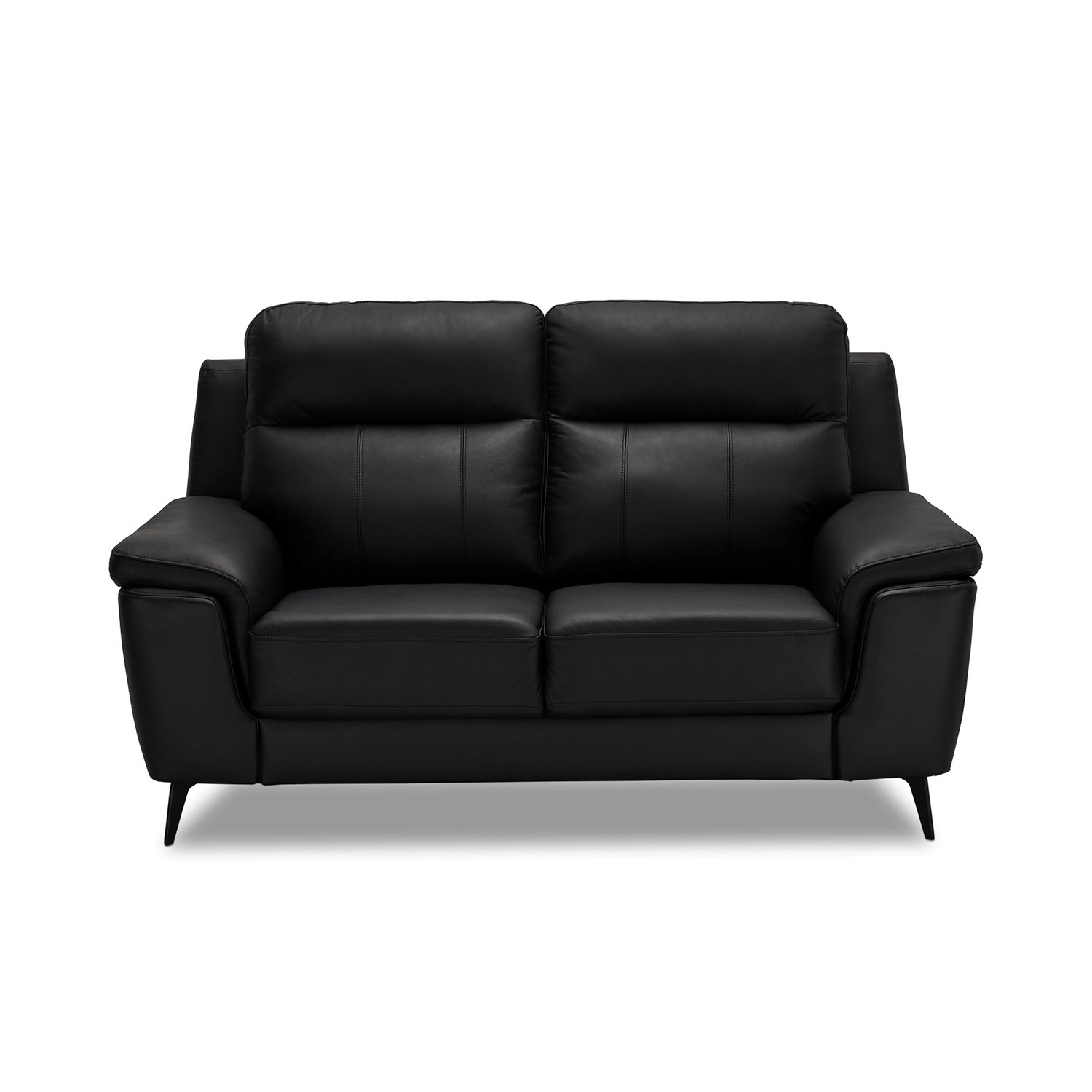 Hannover 2 Pers. Sofa - Sort Læder Dagligstue