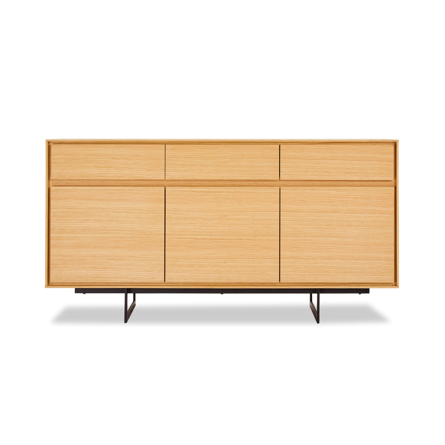 Tokyo Small Skænk, M. 3 Låger Og 3 Skuffer - Natur Egetræ (155X45)