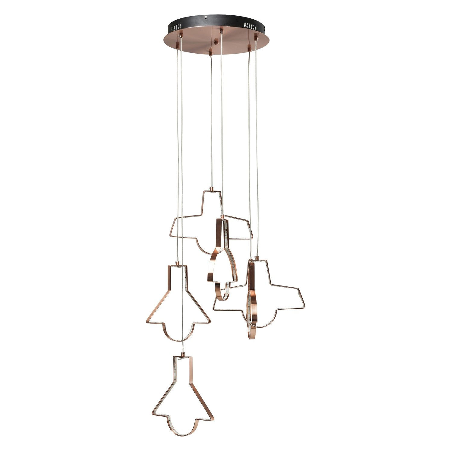 Kare Design Foggia Loftlampe, Led 6 Stk. - Kobber Stål Belysning