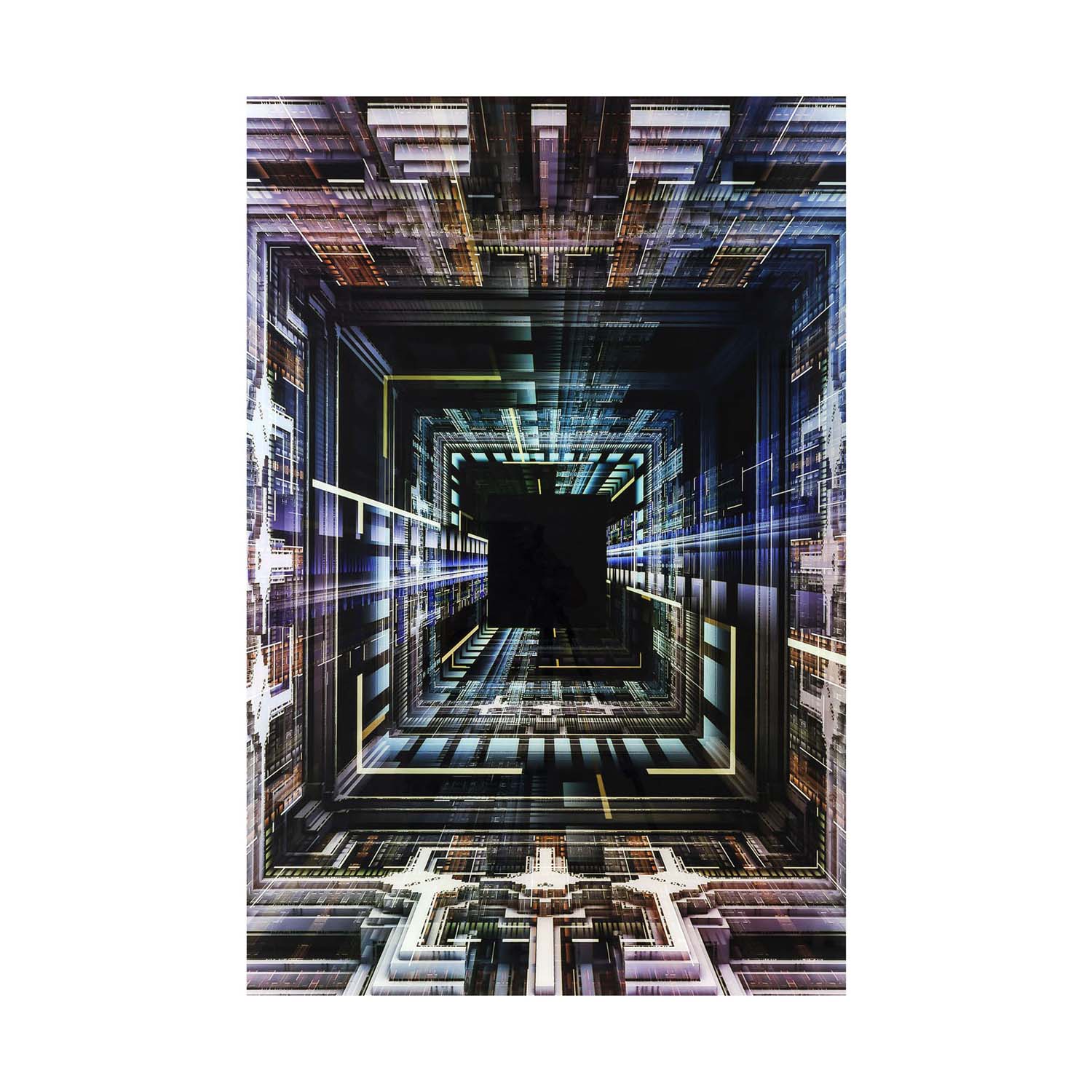 Kare Design Rektangulær Science Fiction Billede - Glas Og Multifarvet Plastik (120X180)