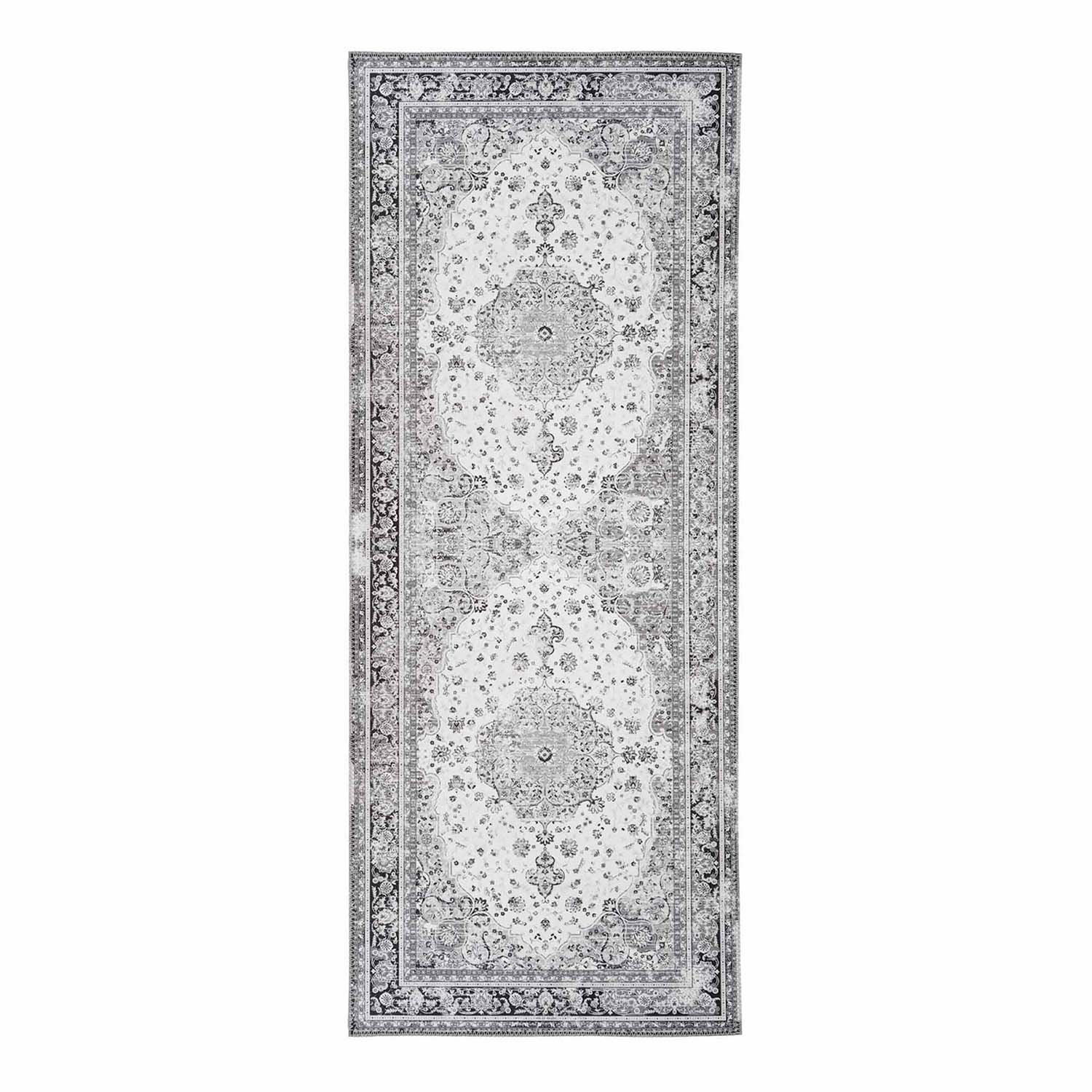 House Nordic Havana Gulvtæppe - Hvid Og Sort Polyester (80X200)