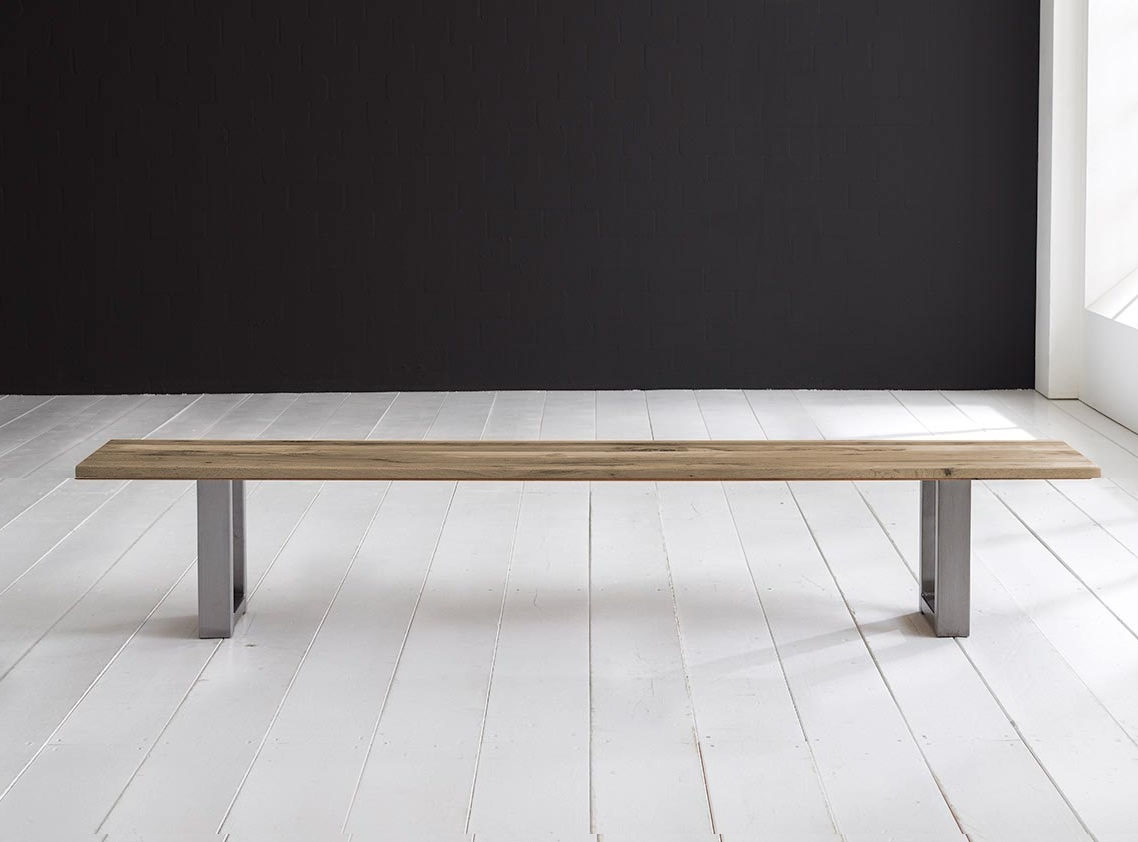 BODAHL Concept 4 You spisebordsbænk - massiv egetræ m. Mahattan ben 180 x 40 cm 3 cm 04 = desert Billede af BODAHL Concept 4 You spisebordsbænk - massiv egetræ m. Mahattan ben 180 x 40 cm 3 cm 04 = desert