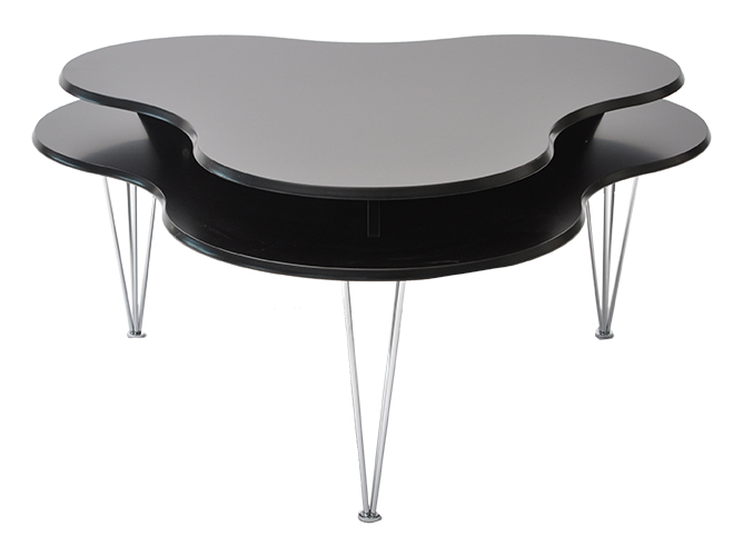 Rge Rge Cloud Sofabord - Sort Mdf Træ, Asymmetrisk, (20X110X110Cm) Dagligstue