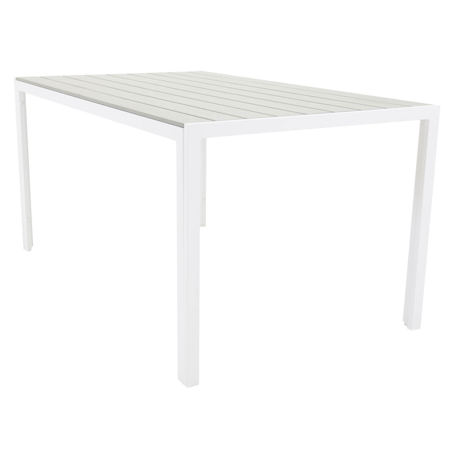 Venture Design Rektangulær Break Havebord - Grå, Hvid Aluminium (205X90)