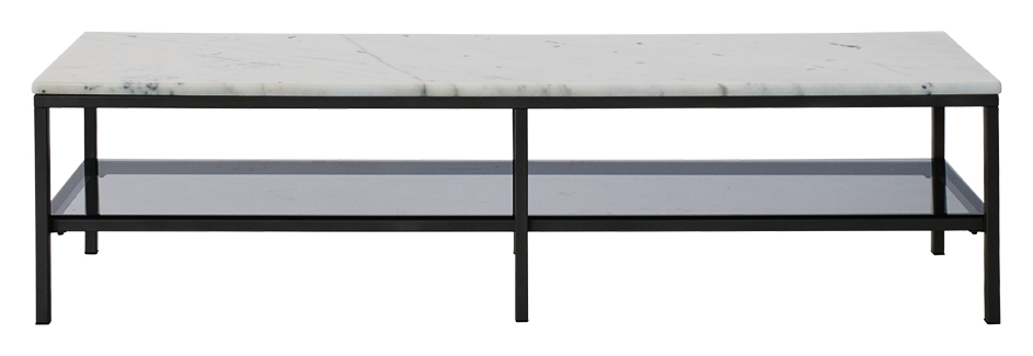 Rge Accent Tv-Bord - Sort/Hvid Marmor, Uden Hjul