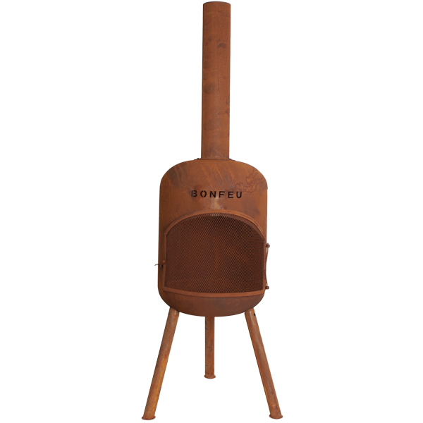 Bonfeu Bonbono R Udepejs - Rust Stål, Inkl. Grill Tilbehør (H:124 Cm)