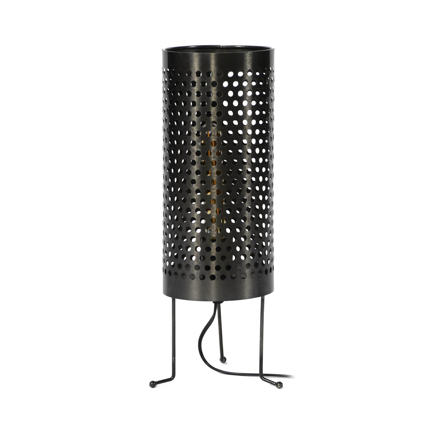 Furbo Rund Bordlampe - Sort Nikkel Metal (Ø18) Belysning