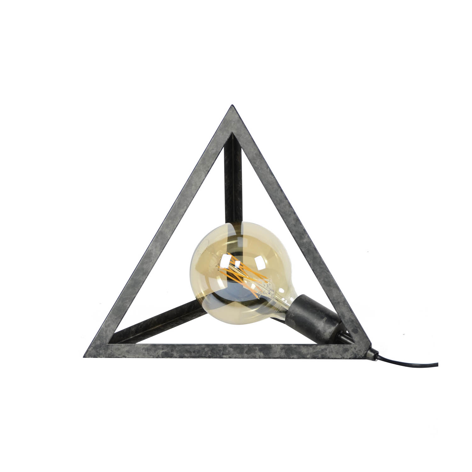 Furbo Pyramideformet Bordlampe - Sort Metal