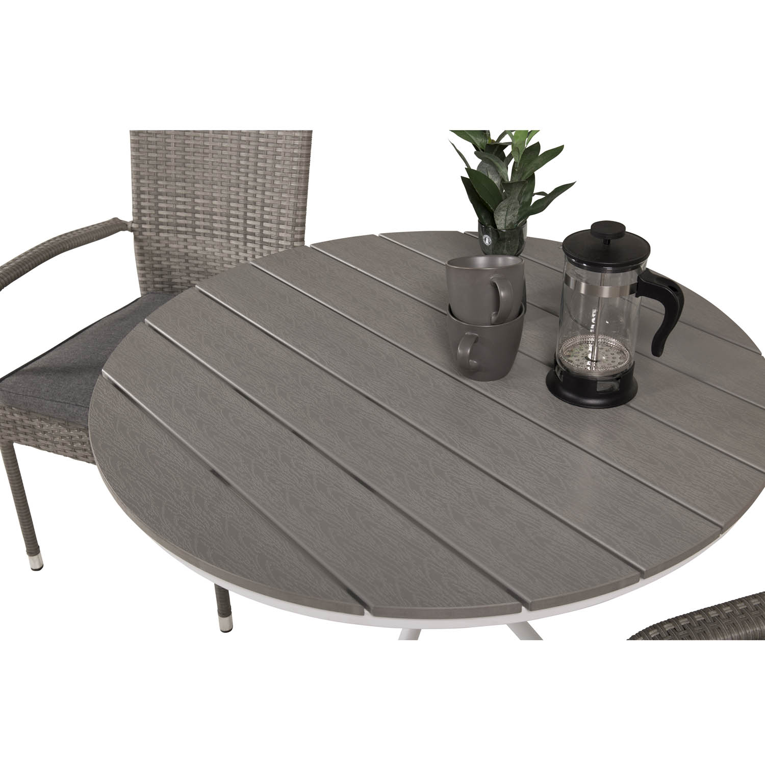 VENTURE DESIGN havesæt m. Parma bord (Ø 90) og 2 Anna stole VENTURE DESIGN havesæt m. Parma bord (Ø 90) og 2 Anna stole
