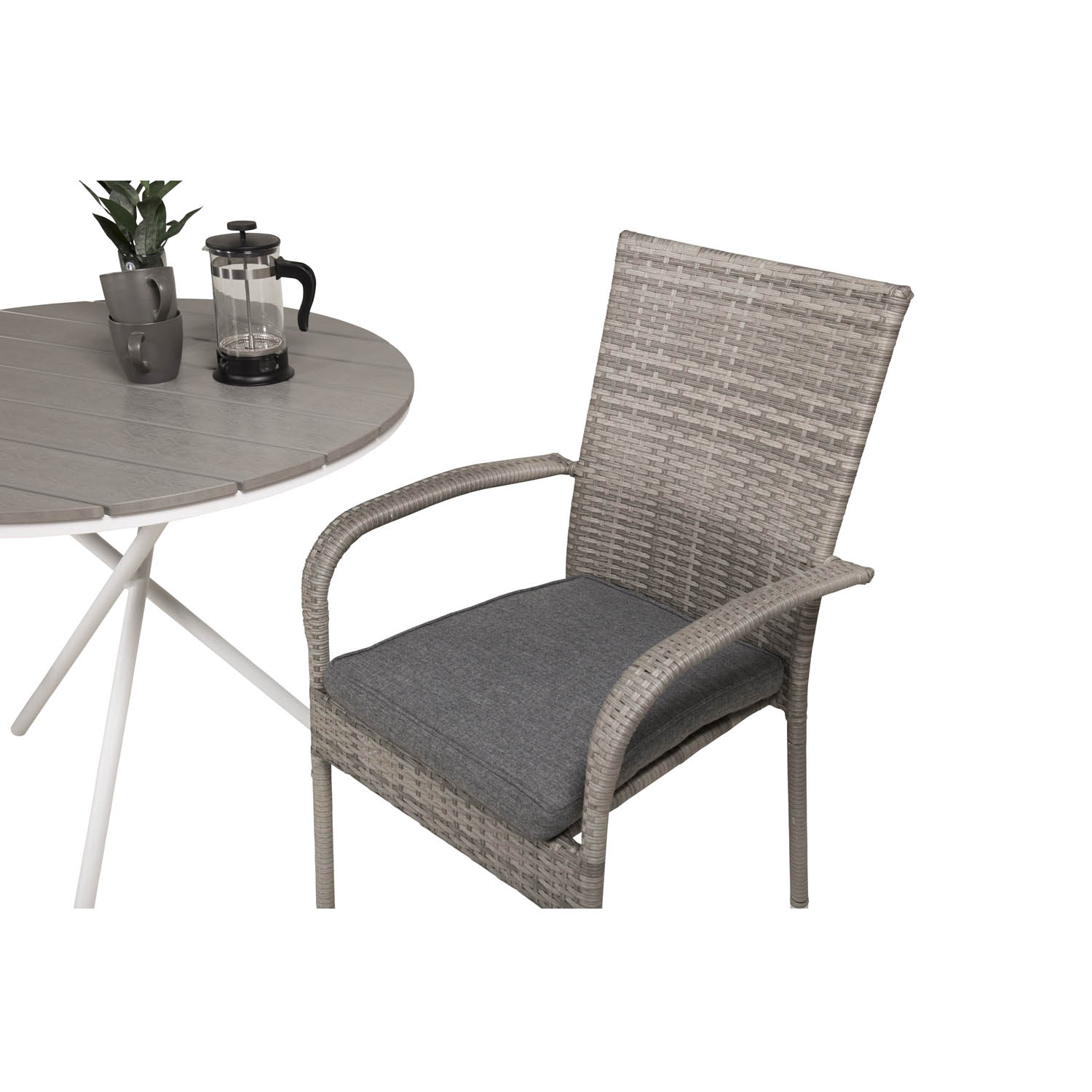 VENTURE DESIGN havesæt m. Parma bord (Ø 90) og 2 Anna stole VENTURE DESIGN havesæt m. Parma bord (Ø 90) og 2 Anna stole