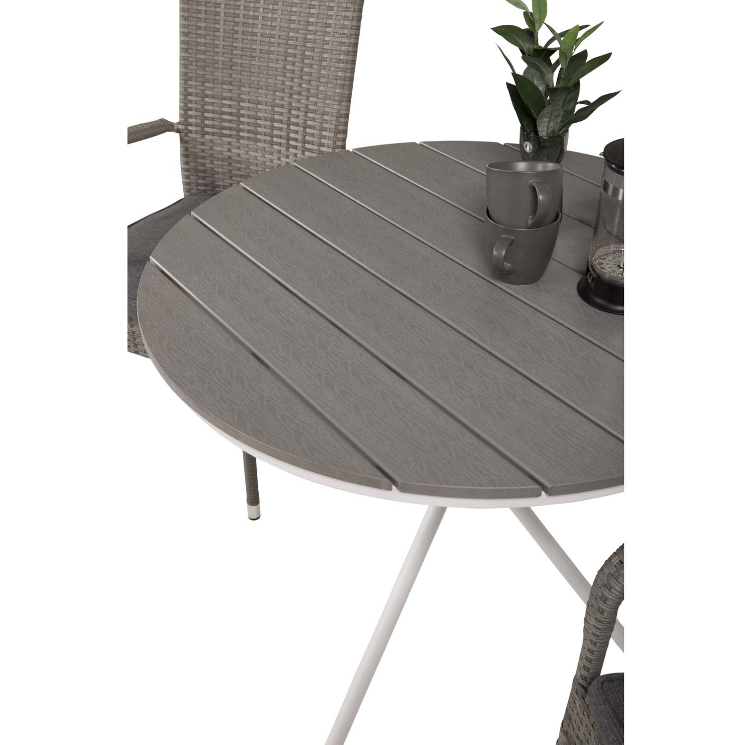 VENTURE DESIGN havesæt m. Parma bord (Ø 90) og 2 Anna stole VENTURE DESIGN havesæt m. Parma bord (Ø 90) og 2 Anna stole
