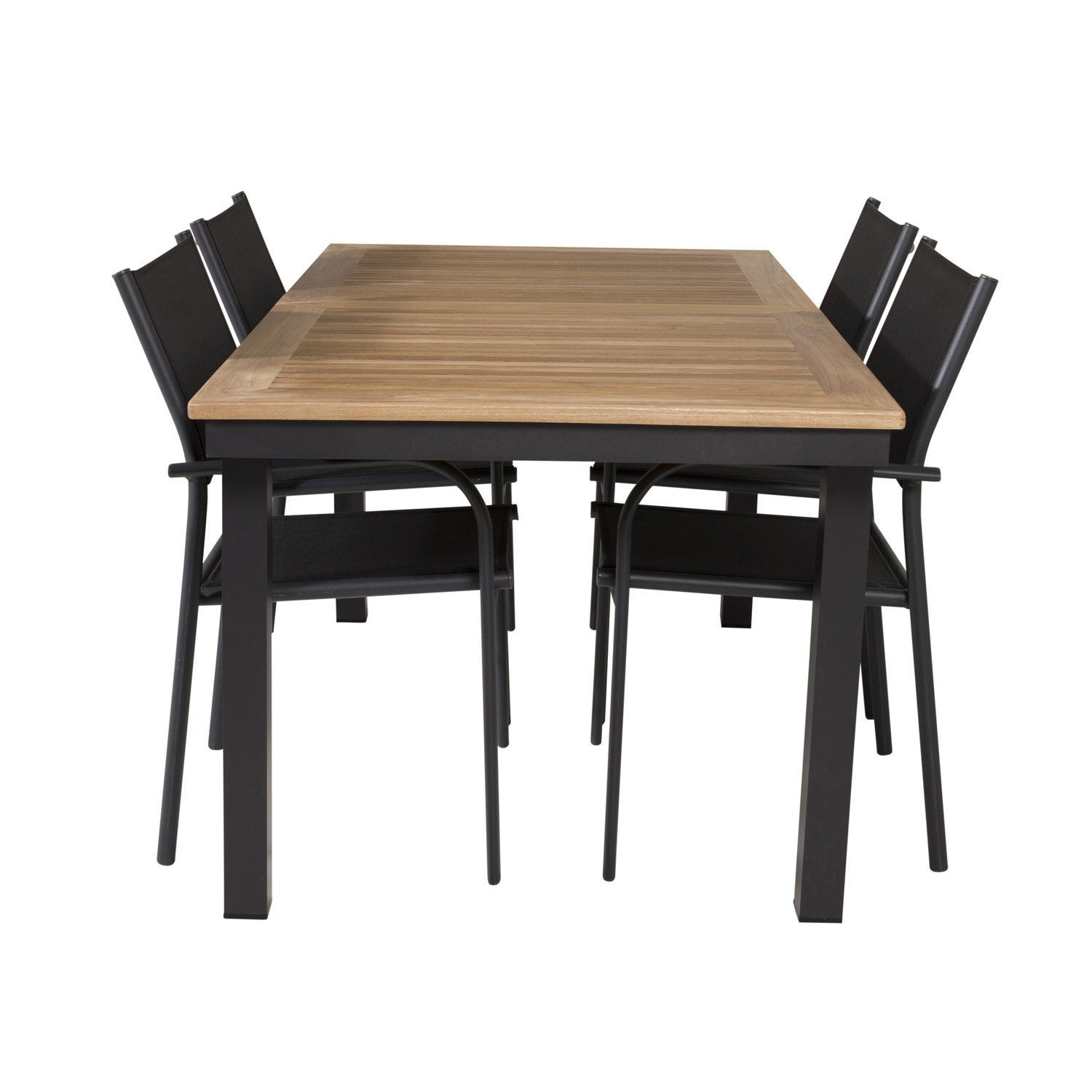Venture Design Rektangulær Copacabana Lyx Havebord - Sprayglas Og Sort Aluminium