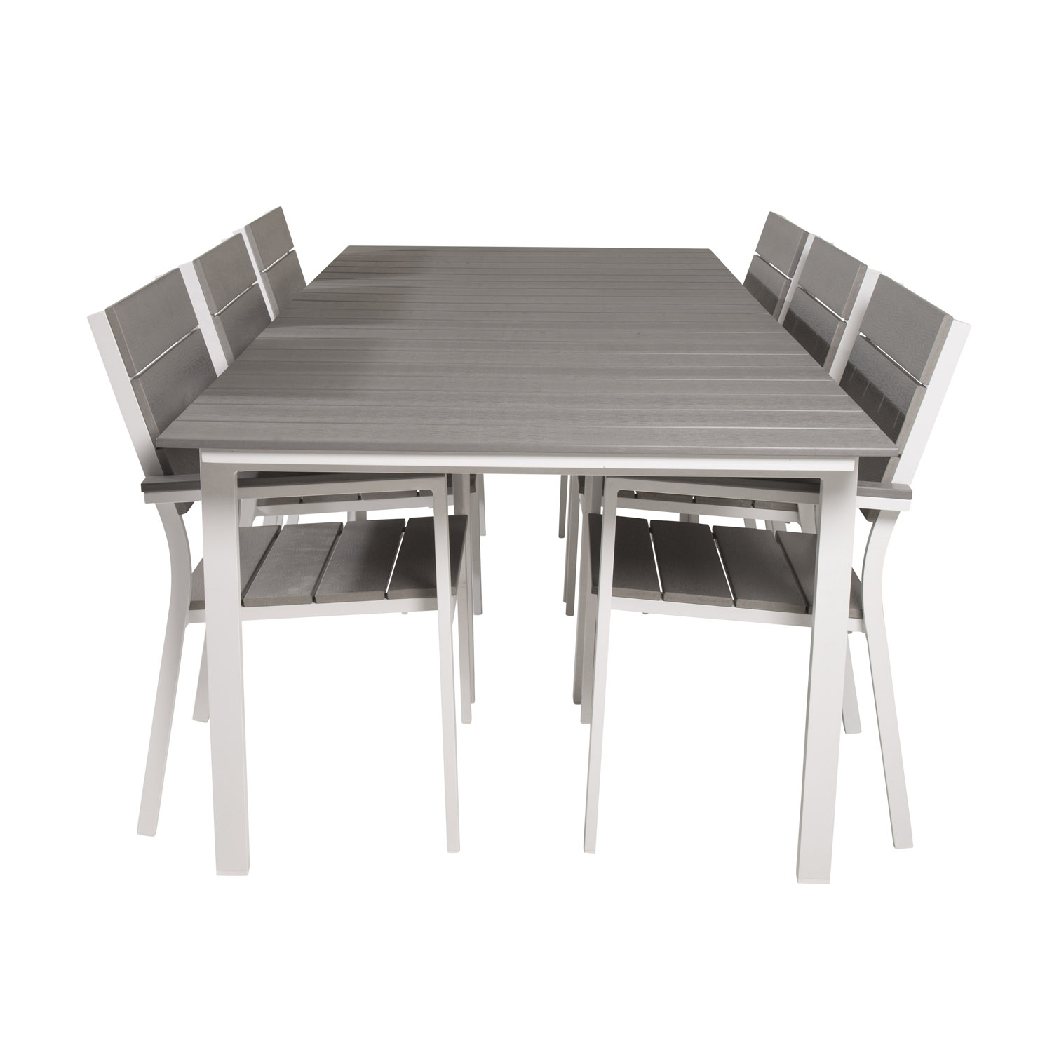 Venture Design Venture Design Havesæt, M. Levels Bord, M. Udtræk Og 6 Levels Stole, M. Armlæn - Aintwood/Alu Terrasse & Have