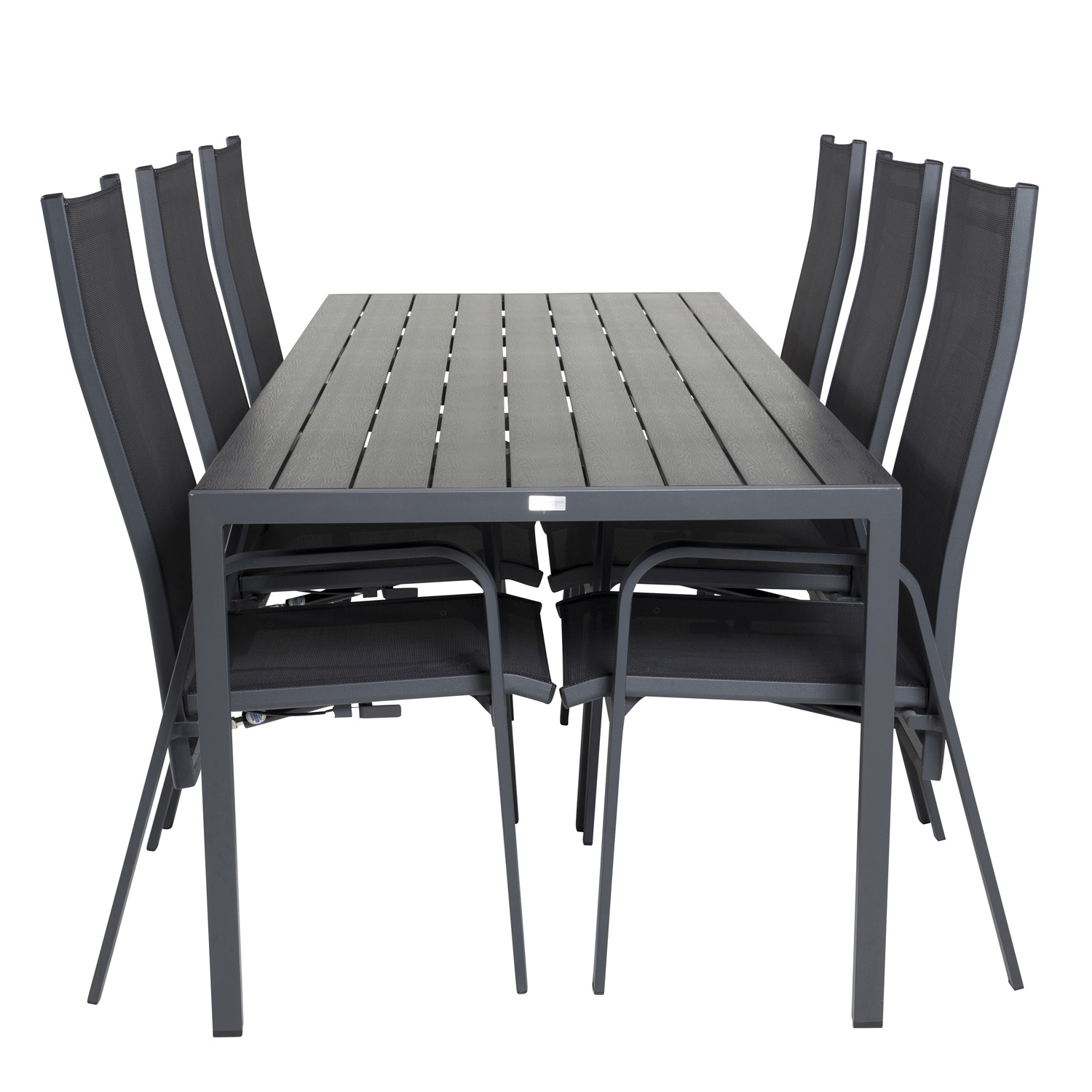 Venture Design Havesæt, M. Break Bord (205X90) Og 6 Copacabana Recliner Stole - Aintwood/Alu Havemøbler