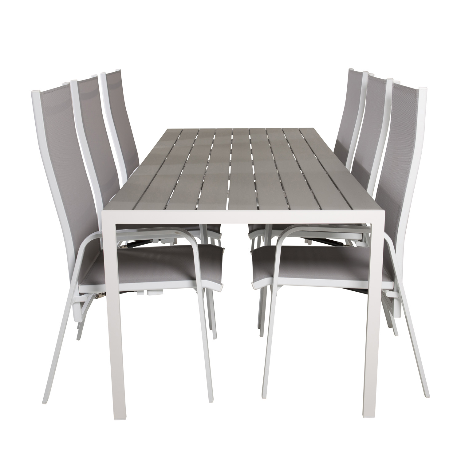 Venture Design Venture Design Havesæt, M. Break Bord (205X90) Og 6 Copacabana Recliner Stole - Aintwood/Alu Havemøbler