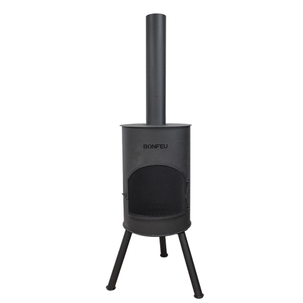 Bonfeu Bonton 50 Udepejs - Sort Stål, Inkl. Grillrist (H:172 Cm)