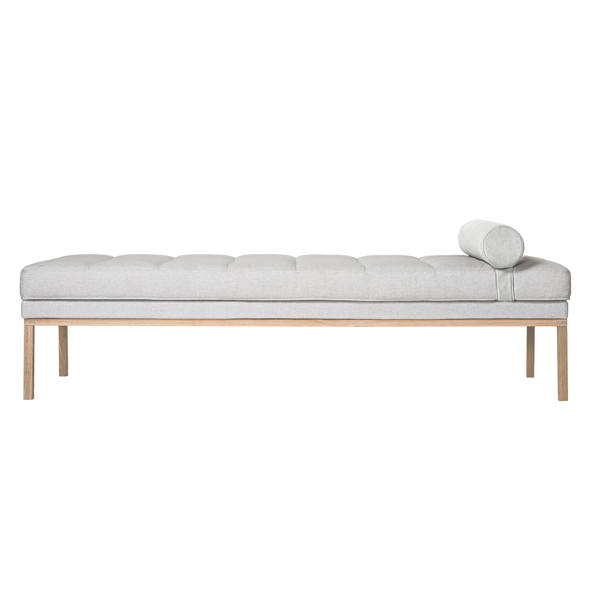 Bloomingville Square Daybed - Lysegrå Bomuld/Hvidolieret Egetræ Dagligstue