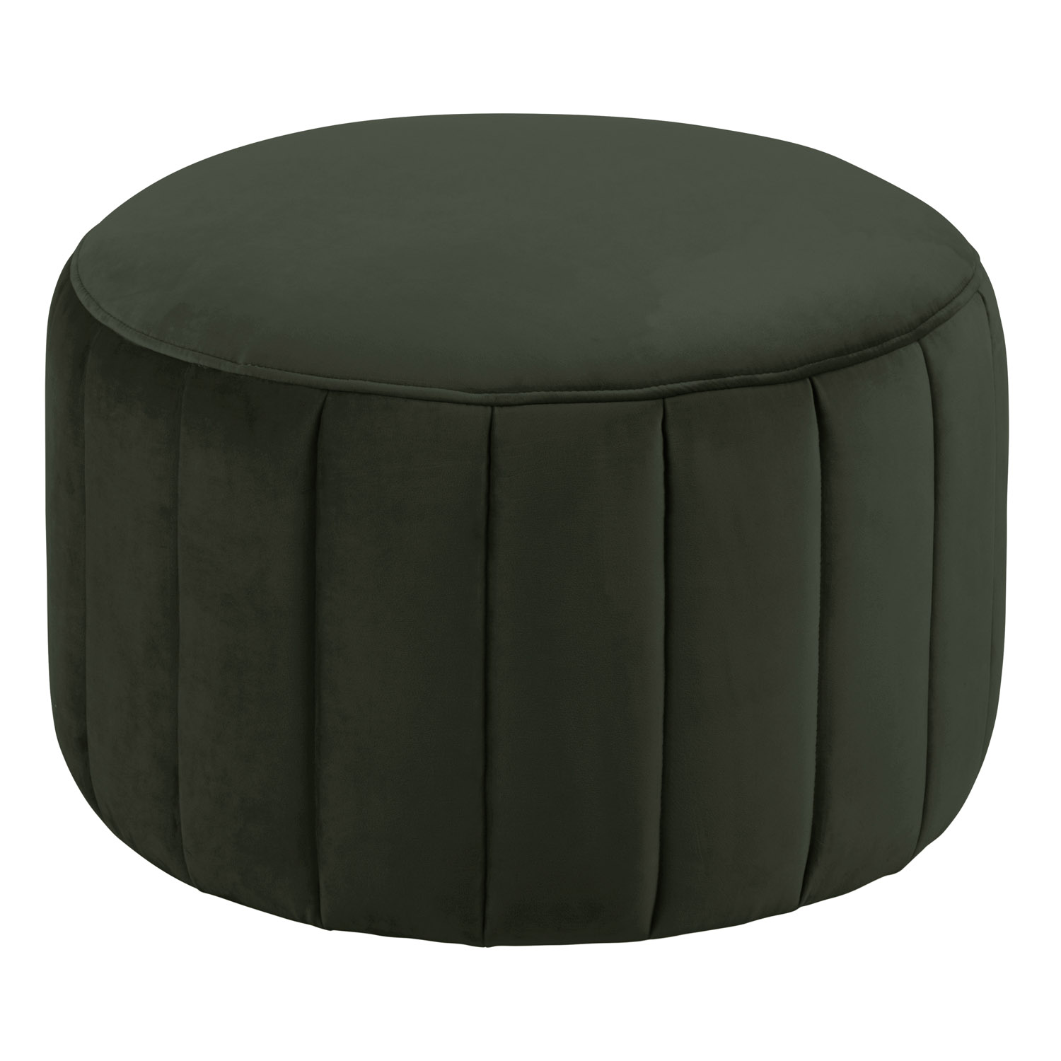 Act Nordic Act Nordic Doria Rund Puf, M. Syninger - Mørkegrøn Polyester (Ø60) Dagligstue